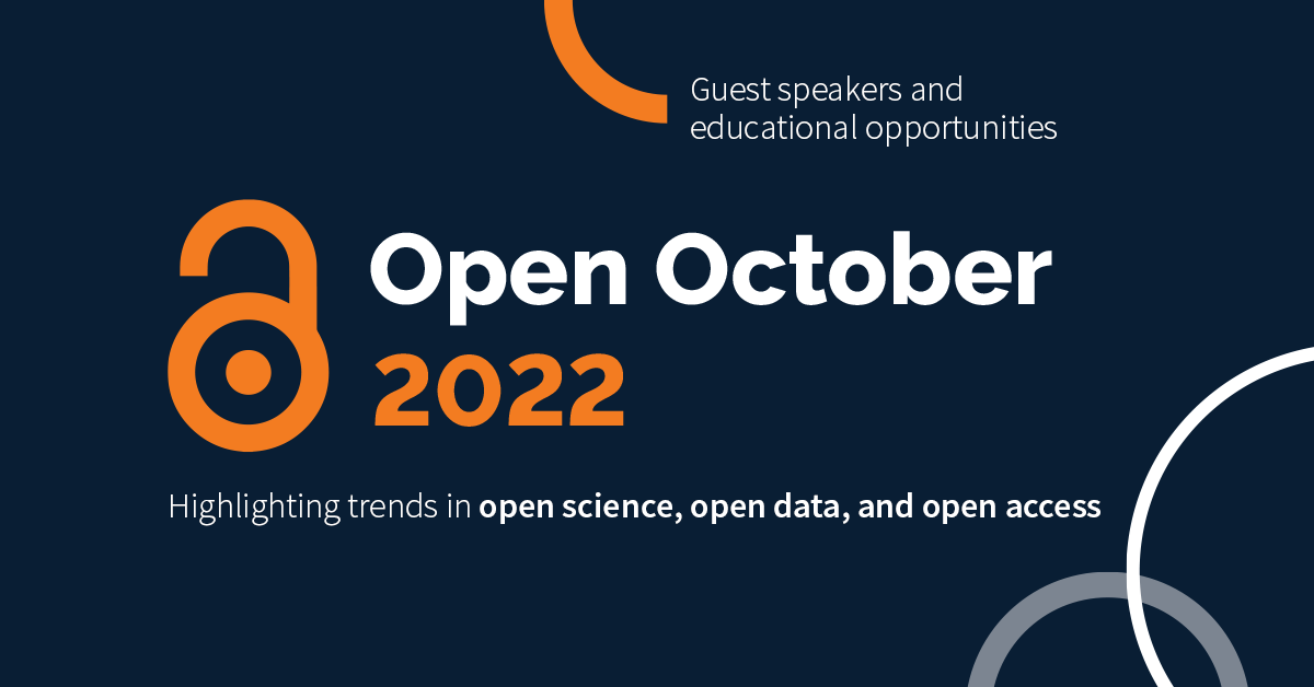 BeckerLibrary's tweet photo. We're kicking off the return of #OpenOctober @WUSTLmed and @WUSTL. Join us for engaging talks about #openScience, #openData and #openAccess. https://t.co/LAG4YvDwrP https://t.co/YyBZIBjYiz