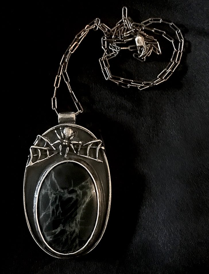 Jen3nfer's tweet photo. Arachne 1 (Sold) of 2 part series - (2 still available) #obsidian #handmadejewels
Link in bio. https://t.co/CGWNQZVVpt