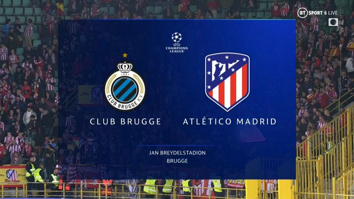 Atlético Madrid vs Club Brugge