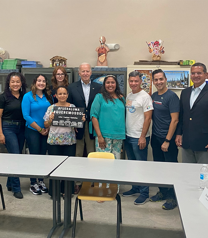 HispanicFed's tweet photo. @HispanicFed also moderated a discussion on recovery needs with President Biden and five local organization leaders. #CMTASYauco #UnNuevoAmanecer #TakeAction4PR #HFConPR #HFPR https://t.co/BHU4vxNh78