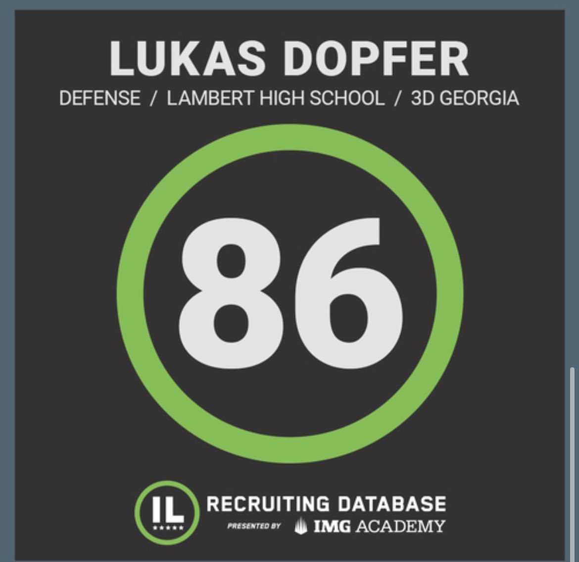 LukasDopfer2's tweet photo. Once again so thankful to be given such a great evaluation from inside lacrosse! @Inside_Lacrosse @tyxanders @ILPreps @hornlacrosse https://t.co/rzwIjZFAxy