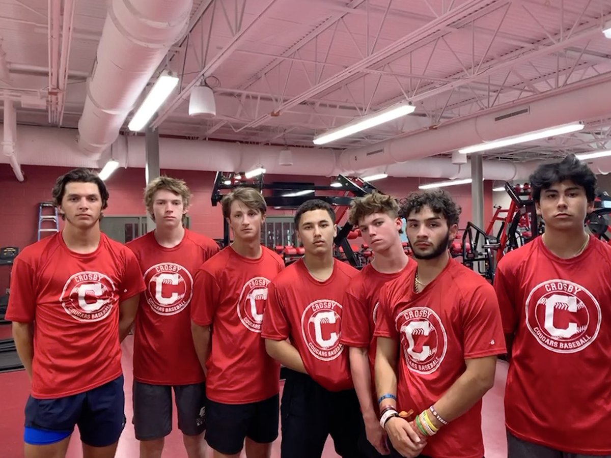 Crosby High School Baseball 2022–2023 Team Captains and Leadership Council.