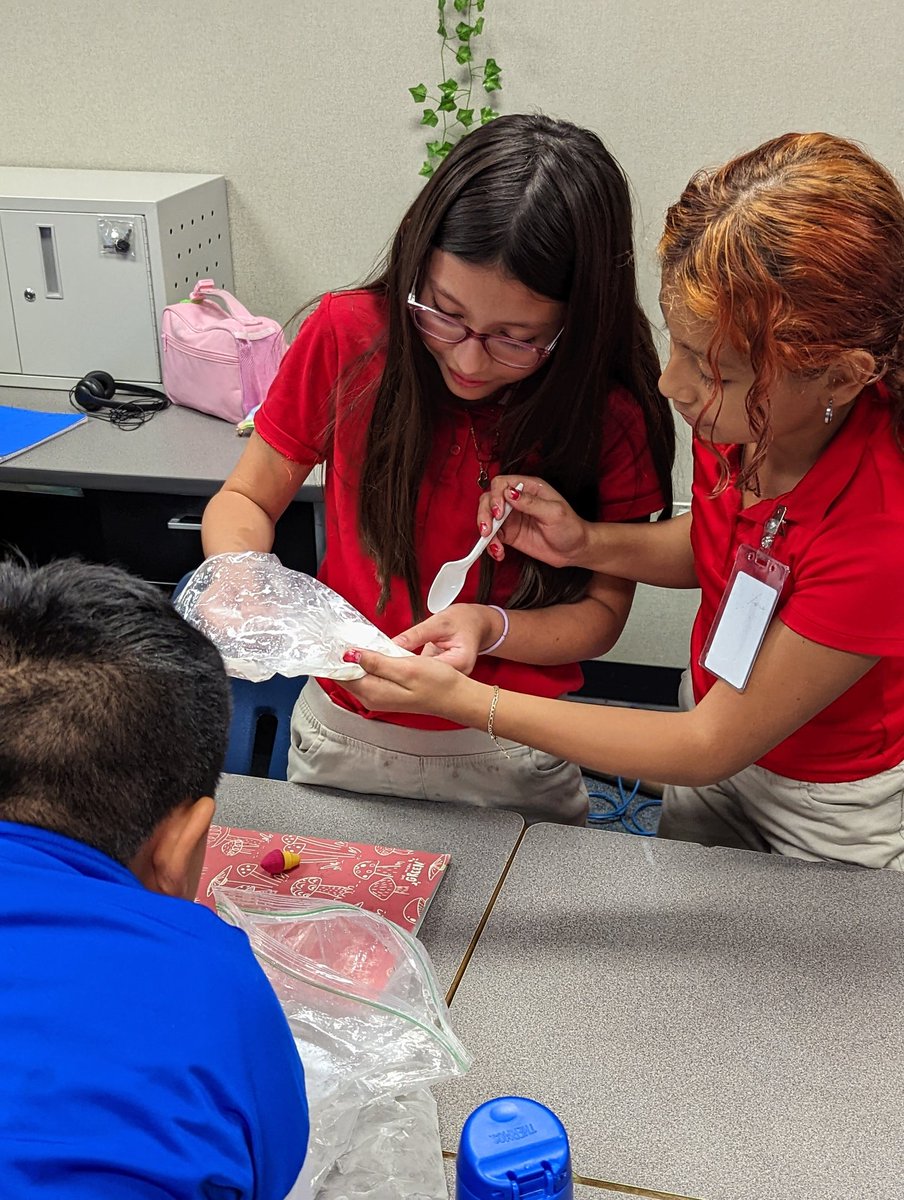 Mr_DyeBudewig's tweet photo. Day 2 of PBL, we observed how ice cream is made and created it in Ziploc bags! Kids were amazed how cold their hands got when shaking the bag. It was worth it! #EDP #PBL @AliefISD @aliefstem @Budewig_Science @Budewigscience https://t.co/CbLYm8wedv