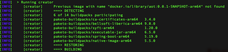 dashaun's tweet photo. Upgraded my #Java #Native #Buildpack #Builder for #ARM64 here:
https://t.co/KyhKBXJF47

Pushed my changes to @dmikusa here: https://t.co/s9bTXuyvJ4

Its working with @springboot 3.0.0-M5 on M1 and @Raspberry_Pi 

I should probably write up a quick blog ( looking at @lamw ). https://t.co/fEMDmYjnio