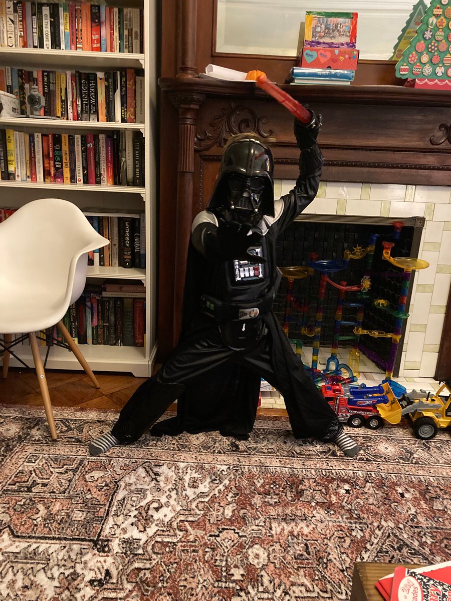 My 5yo’s Darth Vader voice sounds exactly, confoundingly like a dime-store Blanche DuBois and I’m obsessed