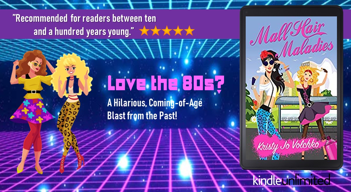 Love the 80s? 
Mall Hair Maladies is a laugh-out-loud, coming-of-age #comedy with a heartwarming conclusion you won't see coming!
📌 getbook.at/mallhairmaladi… 
#FREE w/ #Kindleunlimited

#YA #youngadult #teens
#teenagers #booksforteens
#mustread #BYNR
#IARTG

<a href="/KristyJoVolchko/">Kristy Jo Volchko</a>