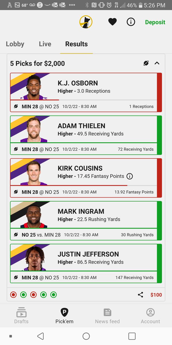 NannerManCan's tweet photo. @DexsTweets Sharing these bets just to compare to my Bengals win just how hard it is to hit these 5 item parlays if you want to share with pessimist Mackey. These couple in particular were my closest for the week. Fortunately the Bengals parlay more than made up for these. https://t.co/KIA1jN13Fh