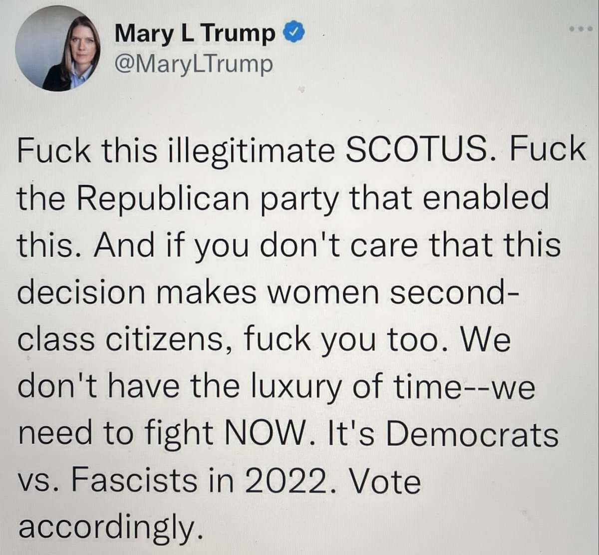 BTP1960's tweet image. Mary Trump 👇