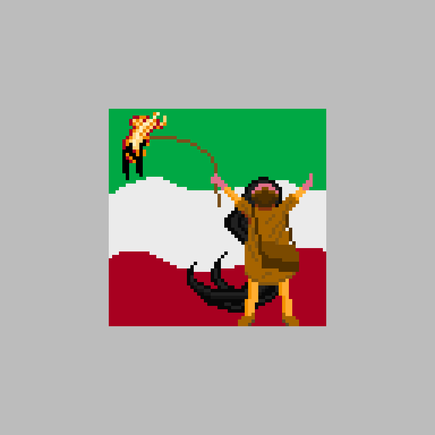 CatMoanDev's tweet photo. Today's @pixel_dailies #pixel_dailies.

#brave 

Inspired by a picture of a woman burning a hijab and dedicated to all of those men and specially women making possible the #IranRevolution at the #IranProtests2022. https://t.co/dGMzltNDK4