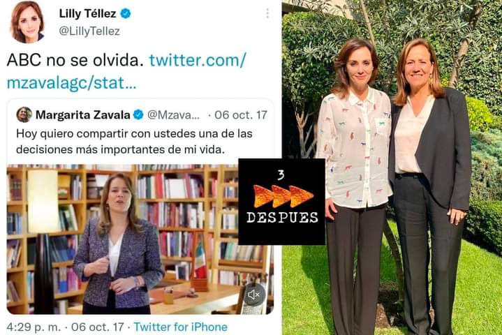 <a href="/LillyTellez/">Lilly Téllez</a> <a href="/Luciatraswbcs/">Lucia Trasviña Waldenrath</a> Como todo lo que ud habla lela.. ahh y lo que ud hace muy bien, cuando hacen lo mismo, se suelta ladrando, sea congruente