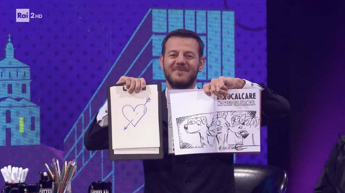 E con i bellissimi disegni di <a href="/francescacheeks/">Francesca Michielin</a> e <a href="/zerocalcare/">zerocalcare</a>, vi do appuntamento domani con una nuova puntata di #staseracecattelan.
Ci saranno #ManuelAgnelli e <a href="/PeccoBagnaia/">Pecco Bagnaia</a> 🏍
<a href="/RaiDue/">Rai2</a> <a href="/RaiPlay/">RaiPlay</a>