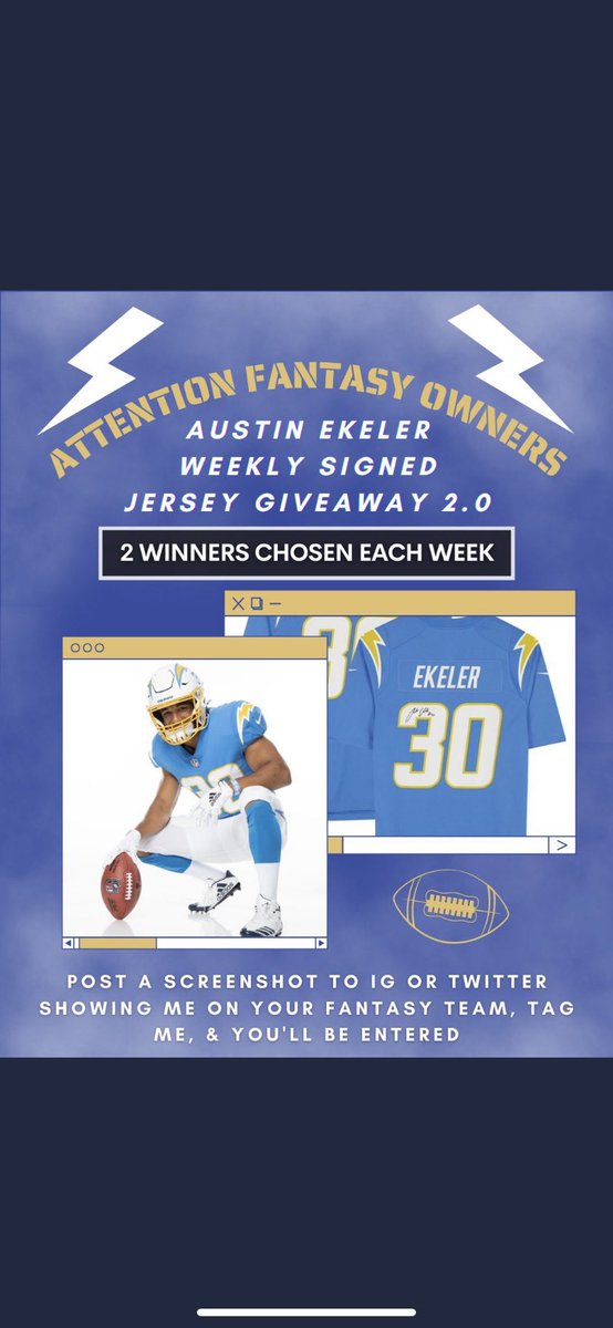 Lynnshattuck2's tweet photo. @AustinEkeler coming in clutch as always with 34.9pts!!! Two W’s in week 4 with Ek locked in the RB1 spot in both, one of the matchups I won by 1.14 points, I wouldn’t have won without you Ek, thank you so much!! #austinekeler #BoltUp 🎸⚡️ https://t.co/ZjKD53tuzz