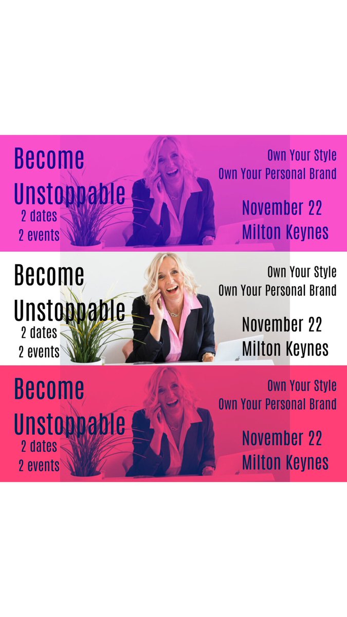 Two Events …

Two Dates …

Two Transformations …

Become unstoppable in your Personal Brand …

Style yourself confident in a day …

Booking opens Wed 5th Oct ..