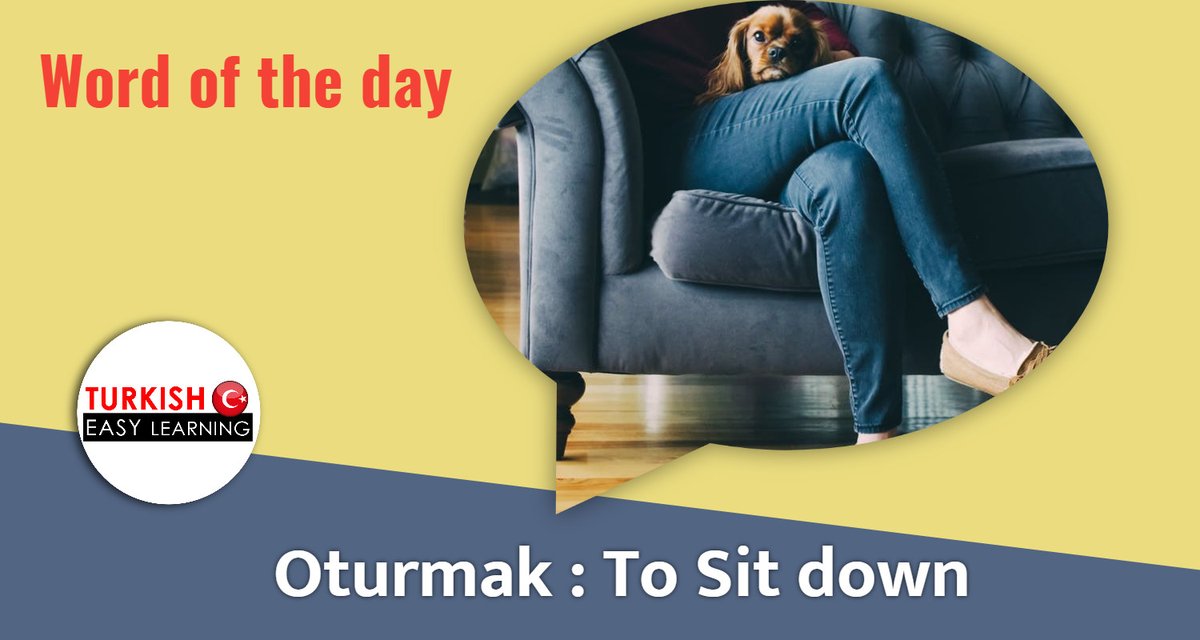 TurkishEasy's tweet photo. "Koltukta oturuyorum". (I am sitting on the sofa.) Now, you can reply on this tweet your own phrase with the verb "oturmak".
.
.
.#learnturkish #Turkish #studyturkish #learnturkishlanguage https://t.co/I0F7ho0EP8