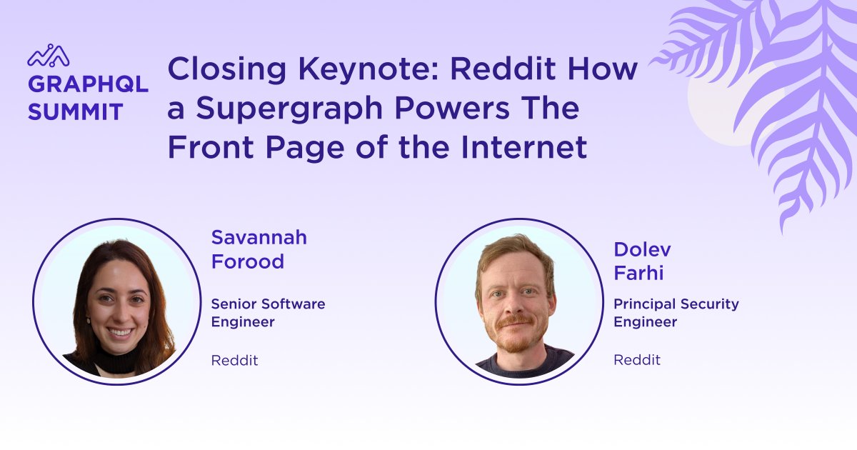 apollographql's tweet image. The closing keynote for #GraphQLSummit Day 2 starts in 20 minutes! Hear from @Reddit on their #GraphQL implementation and reasons for moving to a #supergraph. See it at the Eventide Pavilion or watch it online: 🖥 bit.ly/3Vf8B2T