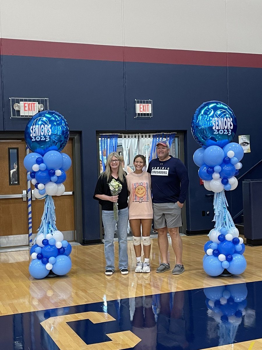 Congratulations to Olivia Arrowood on her <a href="/StDominicVball/">Dominic Girls Vball</a> Senior Night!  Olivia is planning to study Health and Computer Sciences in college.