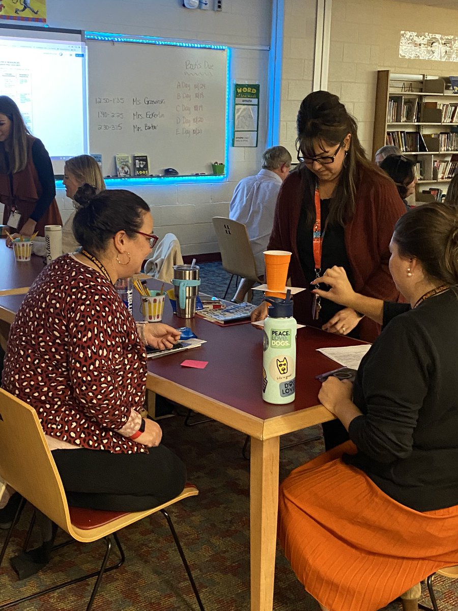 PolkESPrincipal's tweet photo. More cup drop challenge at yesterday’s staff meeting! #Polk #TeamBuilding #CupDropChallenge #GameOnforLearning https://t.co/zNNVEOpotc