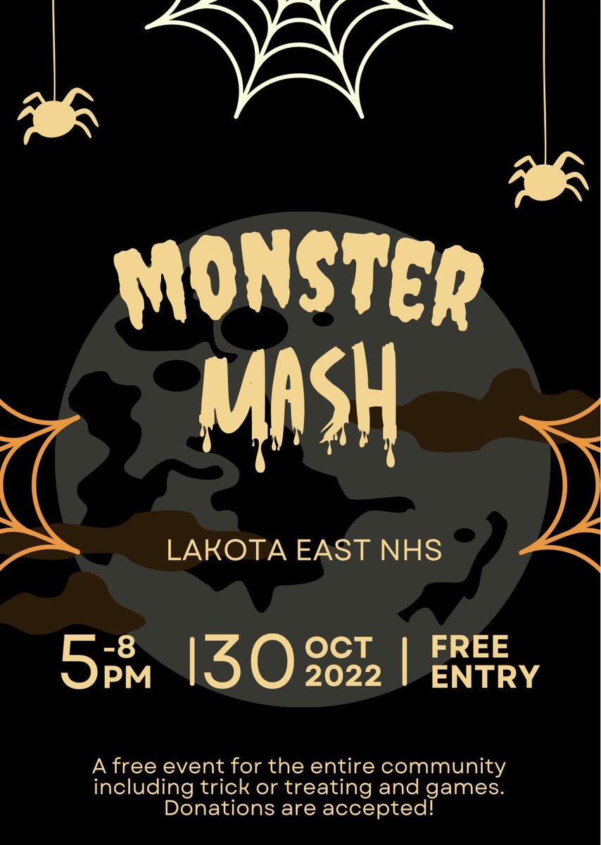 Lakota_EastNHS's tweet image. It’s officially spooky season!! Mark your calendars to stop by, and don’t forget your costumes! 🎃👻