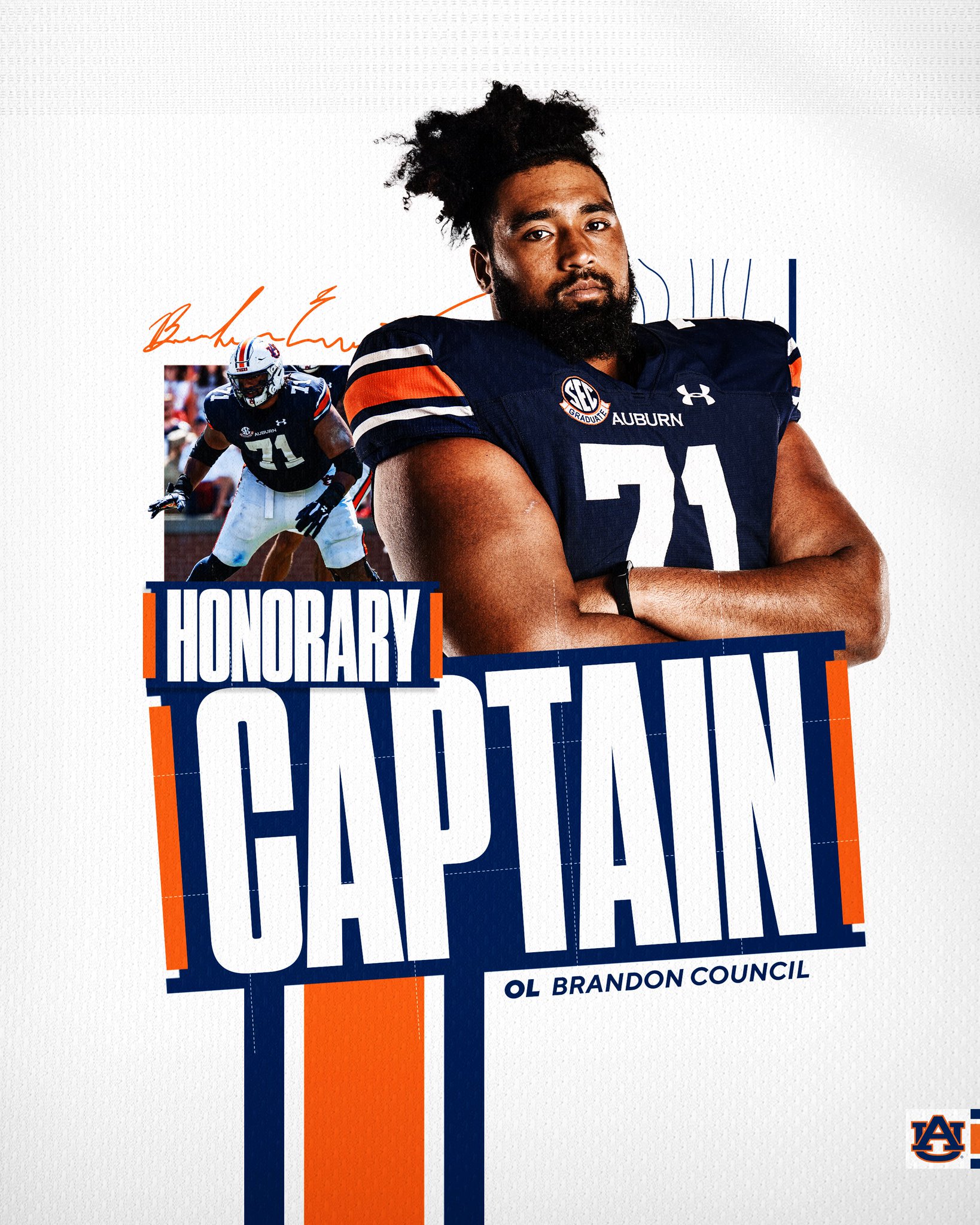 Auburn Football on Twitter "This weekend’s 𝙃𝙤𝙣𝙤𝙧𝙖𝙧𝙮 𝘾𝙖𝙥𝙩𝙖𝙞𝙣