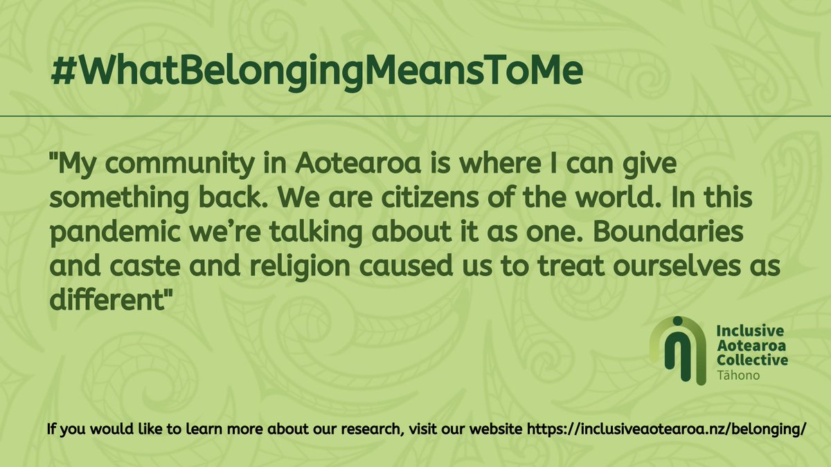 To learn more about our research, visit inclusiveaotearoa.nz/belonging/ 💚
