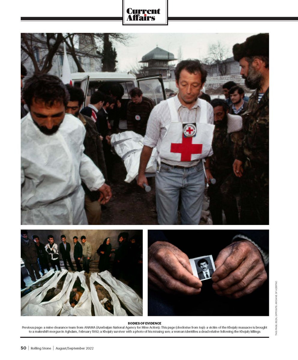 TarasKuzio's tweet photo. 1/ Armenians do not want the world to know about 4,000 Azerbaijani civilians and soldiers murdered by Armenian forces in the First Karabakh War in the early 1990s. Hence why they pressured Rolling Stone magazine to not put online the issue with my article about the murders https://t.co/crSEZGbbiL
