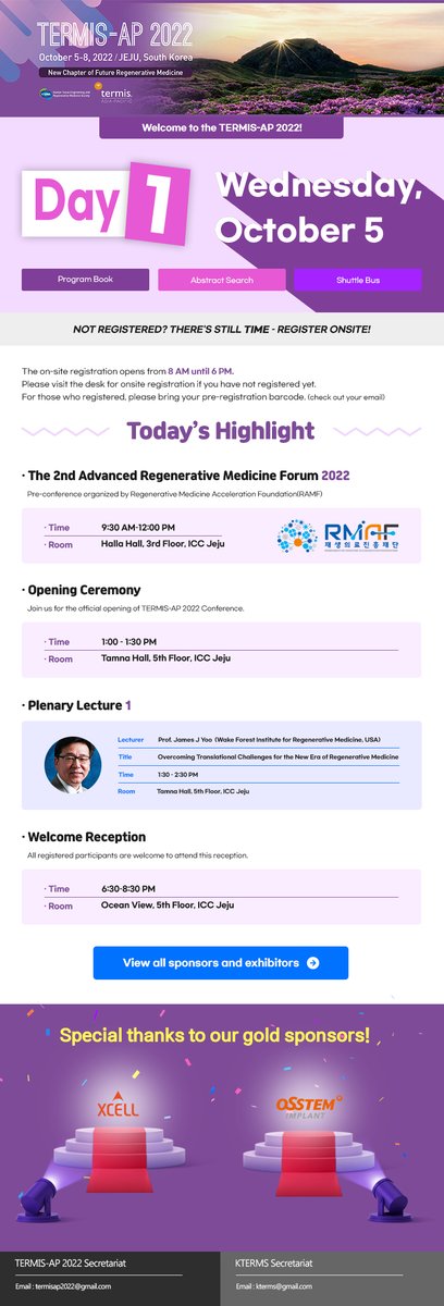Welcome to the TERMIS-AP 2022 (DAY1)
#termisap #regenerativemedicine #termis #kterms #southkorea