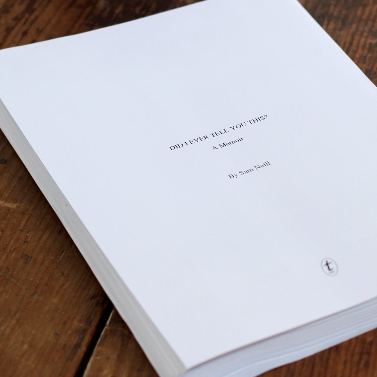 Sam Neill (@twopaddocks) on Twitter photo IโVE BEEN BUSY ! I WROTE A BOOK ! Out next year . Published by <a href="/text_publishing/">Text Publishing</a> . Here it is ! Well it wonโt look like that. Obviously. It will have a cover and everything , with something pretty on it . Wait! Seems I will be in the cover - so โฆ not pretty . Obviously. IโVE BEEN BUSY ! I WROTE A BOOK ! Out next year . Published by <a href="/text_publishing/">Text Publishing</a> . Here it is ! Well it wonโt look like that. Obviously. It will have a cover and everything , with something pretty on it . Wait! Seems I will be in the cover - so โฆ not pretty . Obviously.