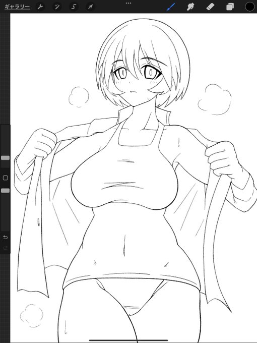 線画。

塗る。 https://t.co/zjNZ5in8o0 