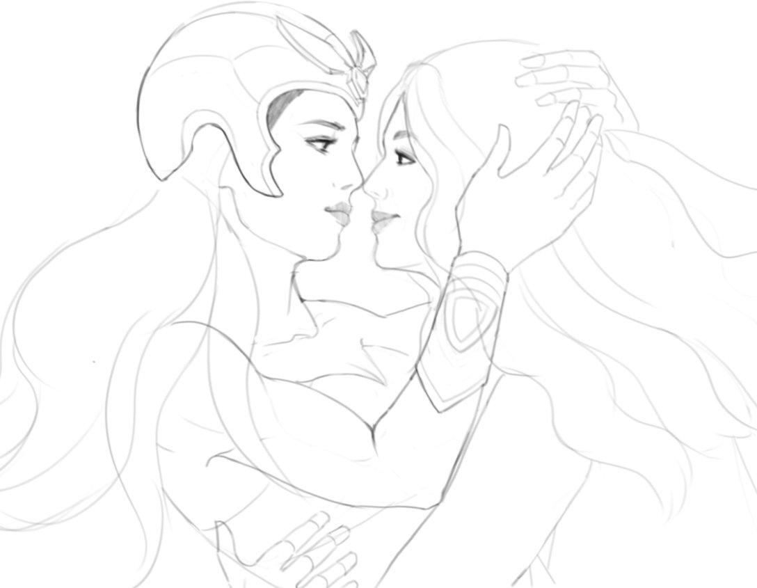 had to much fun sketching this darlentina/dargina (?) wip 