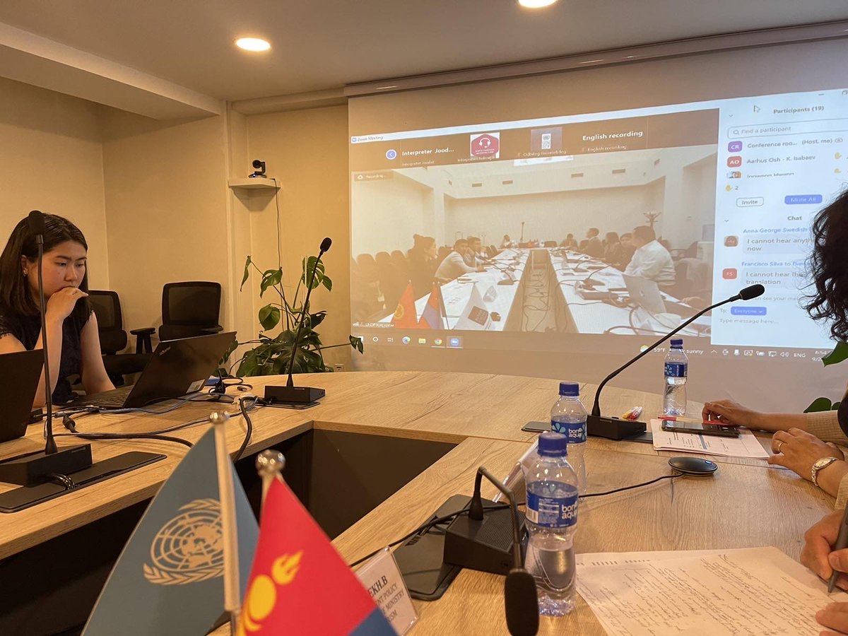 UNDPMongolia's tweet photo. Kyrgyzstan 🇰🇬 &amp; Mongolia 🇲🇳 organized the first online workshop on #mining_sector environmental governance and discussed possibilities of further cooperation within the framework of UNDP’s Environmental Governance Programme funded by the Swedish Environmental Protection Agency. https://t.co/oaZdMC12tD