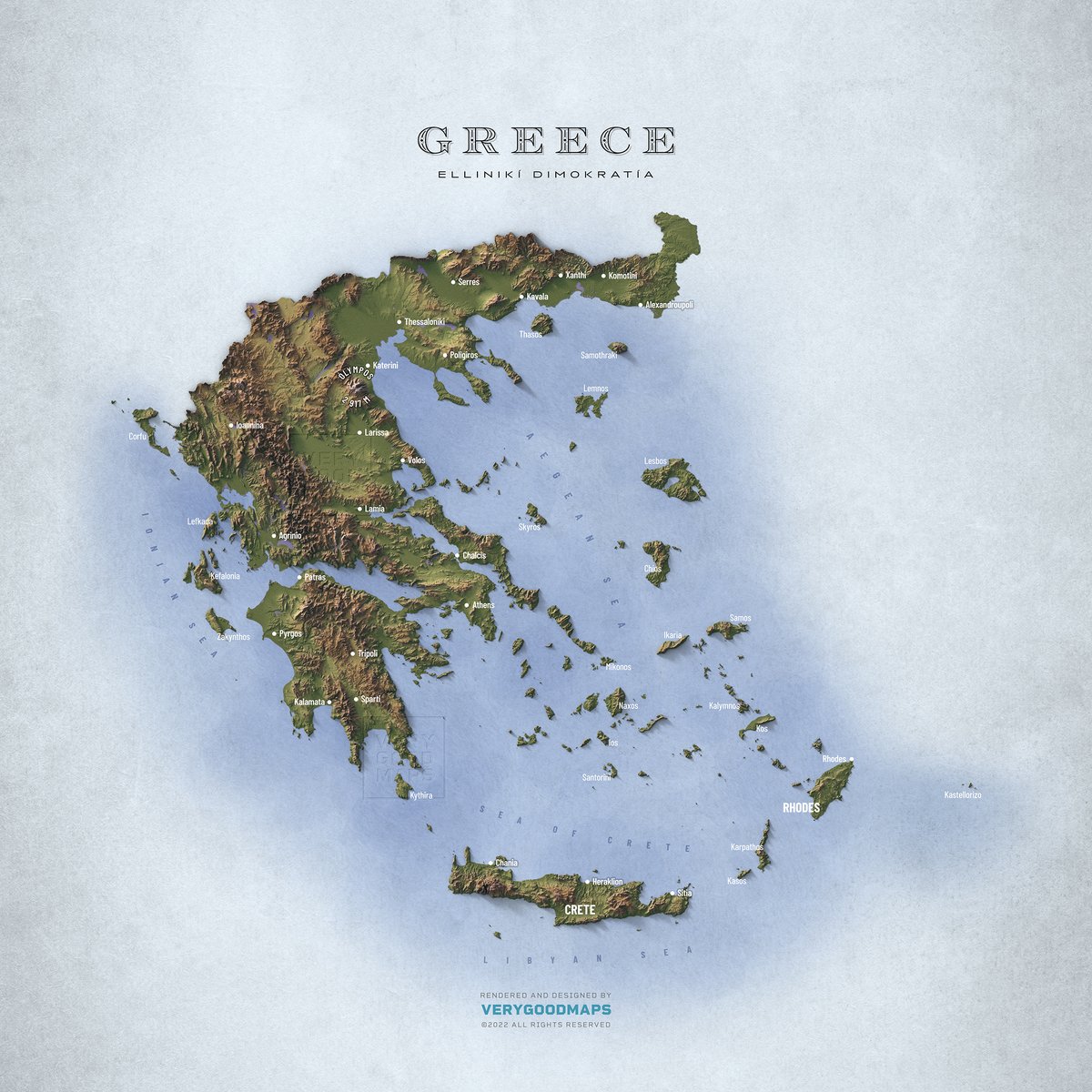 Ok, leaving Kastellorizo out of the map for design purposes was a dumb call. Here's updated. #mapping #cartography #mapdesign #Greece
