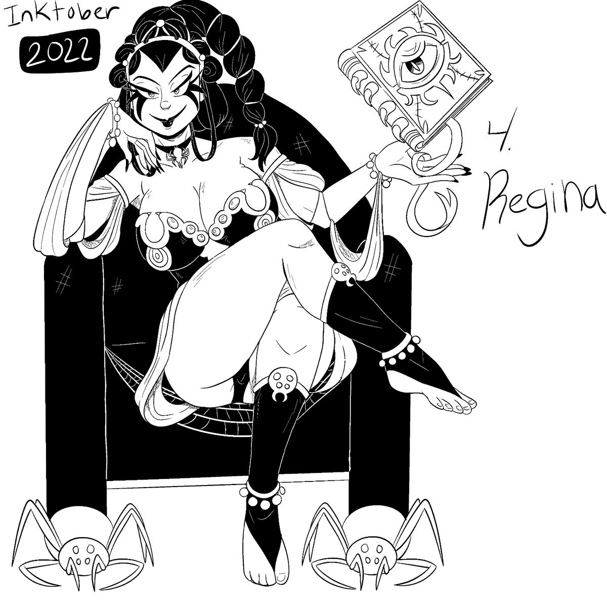#inktober2022day4 spider witch