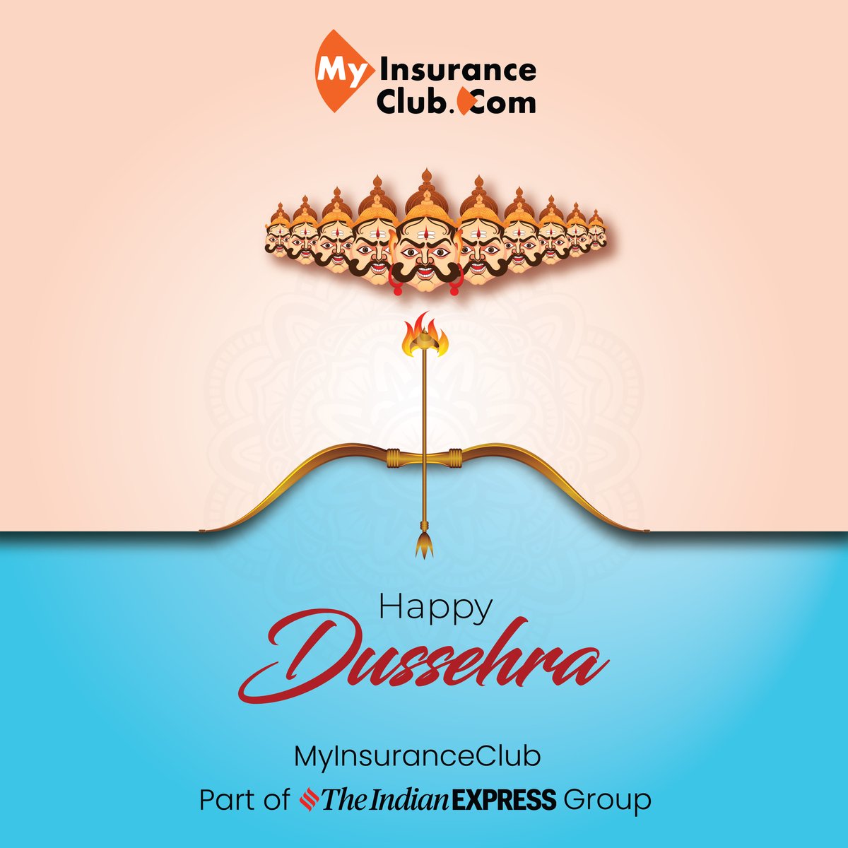 WithDeeYoh's tweet photo. Embrace the goodness in your life and ward off all evil that comes on your path. May you always stay happy and enjoy a healthy life. MyInsuranceClub wishes you &amp; your family a very Happy Dussehra!
.
#MyInsuranceClub #Dussehra #dussehrawishes #goodvibes #goodvseveil https://t.co/J4kc0fYMcW