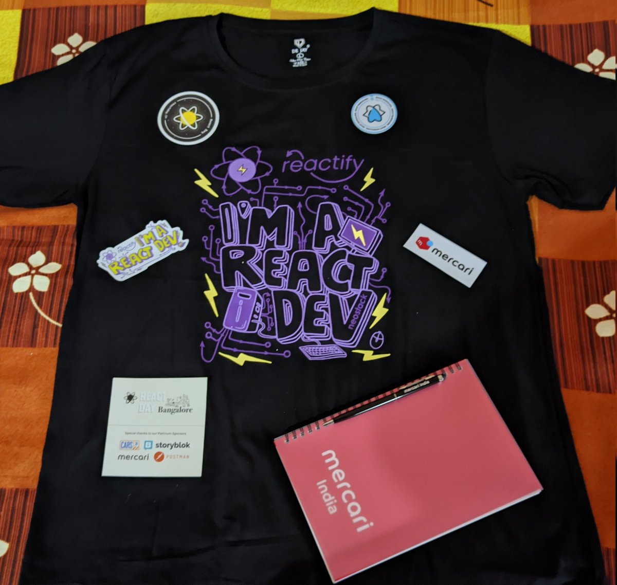 Mahesh Kshirsagar (@mprograms92) on Twitter photo Finally the wait is over...
My first Swag kit from React Day Banglore <a href="/ReactDayIn/">React Day Bangalore</a>.
Such a great experience in the online Conference.
I would like to thank <a href="/ReactDayIn/">React Day Bangalore</a>, <a href="/iponikar/">Darshan Ponikar 🧑🏼💻</a> ,Sanjay Finally the wait is over...
My first Swag kit from React Day Banglore <a href="/ReactDayIn/">React Day Bangalore</a>.
Such a great experience in the online Conference.
I would like to thank <a href="/ReactDayIn/">React Day Bangalore</a>, <a href="/iponikar/">Darshan Ponikar 🧑🏼💻</a> ,Sanjay