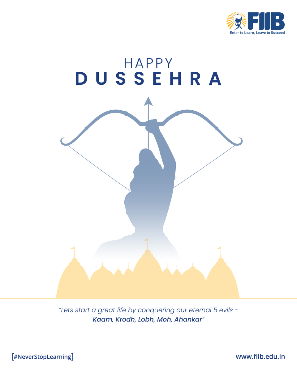 Celebrating the victory of good over evil. 
Happy Dussehra!

#dussehra #happydussehra #festival #indianfestival #celebration #vijayadashmi #fiib #fiibindia
