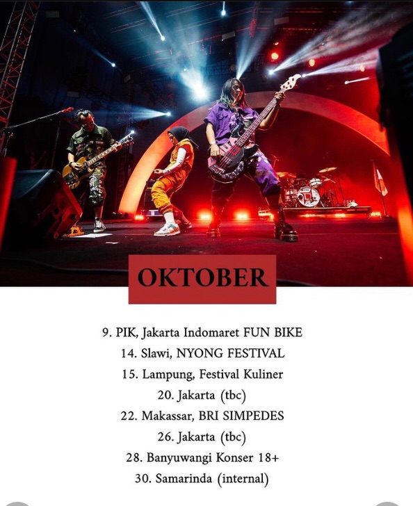 kotakband_'s tweet photo. Jadwal show Kotak bulan Oktober ya Kerabat sekalian, yuk tetap semangat walau ada aral melintang #itsokaynottobeokay #sabdanetizen https://t.co/qNR2mHJ1hj