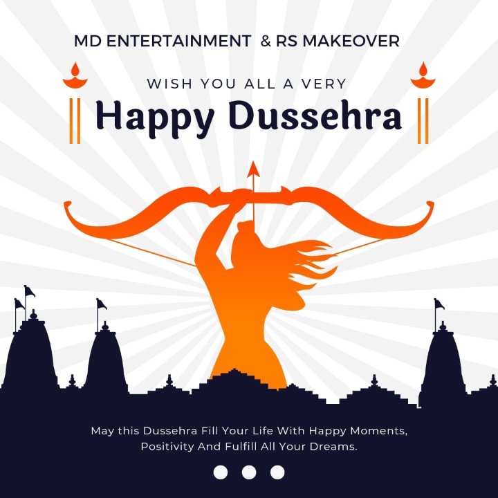 DeepanjaliGera's tweet photo. May Lord Rama shower you and your family with his blessings and may you always keep sharing love and happiness! Happy Vijaya Dashami to you all.
Regards 
MD Entertainment &amp;
RS MAKEOVER https://t.co/IoMFxEtzHi