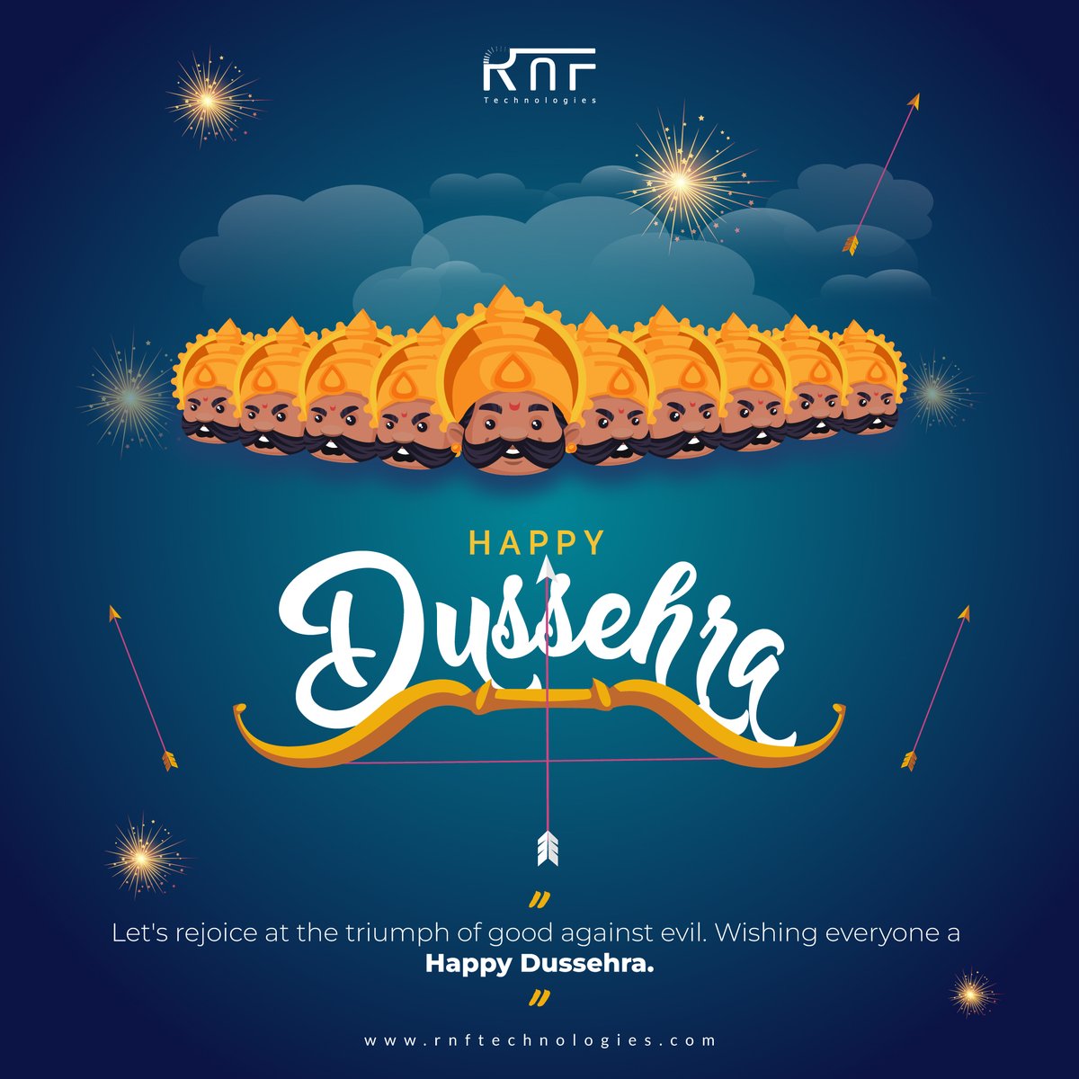 rnftechnologies's tweet photo. A time for celebration, a moment when good triumphs over evil, and a time when we witness the influence of goodness.
This #Dussehra, let's pledge to keep the same true spirit all year round.
#HappyDussehra #Celebration #Festival #VijayaDashami #RNFTechnologies https://t.co/pnjDHM5KOr