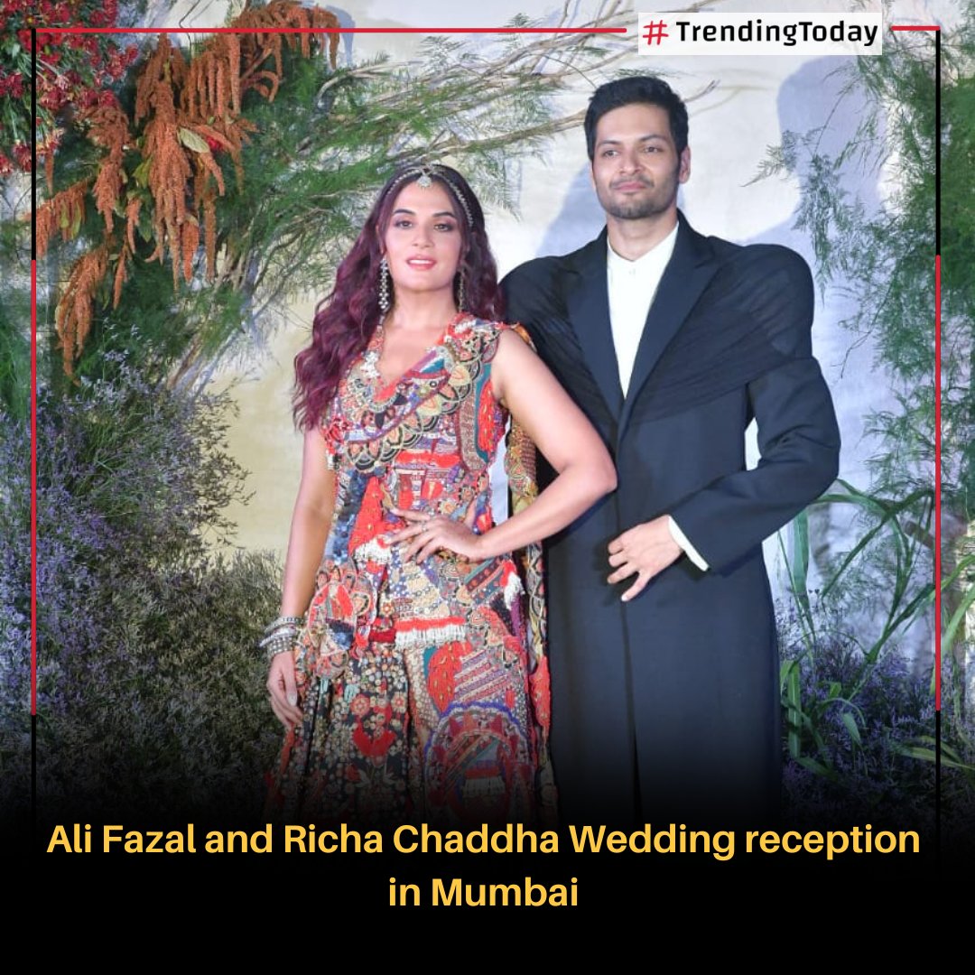 Trending_Today_'s tweet photo. Ali Fazal and Richa Chaddha Wedding reception in Mumbai
#alifazal #richachadda #weddingreception #mumbai https://t.co/EFJf2IcUJ8