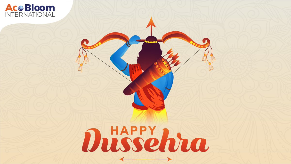 acobloom's tweet photo. May all the evils vanish by the virtue of the goodness in and around you. AcoBloom wishes you a very Happy Dussehra!
#dussehra #dussehra2022 #acobloom #acobloominternational https://t.co/evyU2XcUha