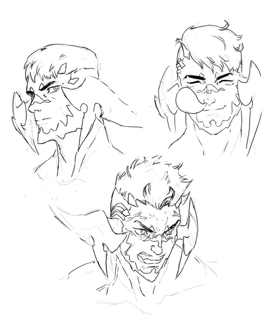 Quick doodle of my au'ra boy before i go hit the sf6 lab 