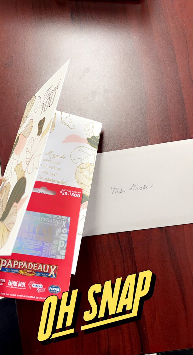 Ms_Tee_Dee's tweet photo. Last few weeks have been quite challenging. Rough morning… then this happened.
Shoutout to my TJMS colleagues and admins for the IC appreciation gifts. They know me so well.🤗😁🎁 #myeyestho #tiredboss😣 #allmyfaves🤗🤗 #instructionalcoachesday
@PappasitosTXMEX🍹@Pappadeaux🍹 https://t.co/ZzWtAwXTKA