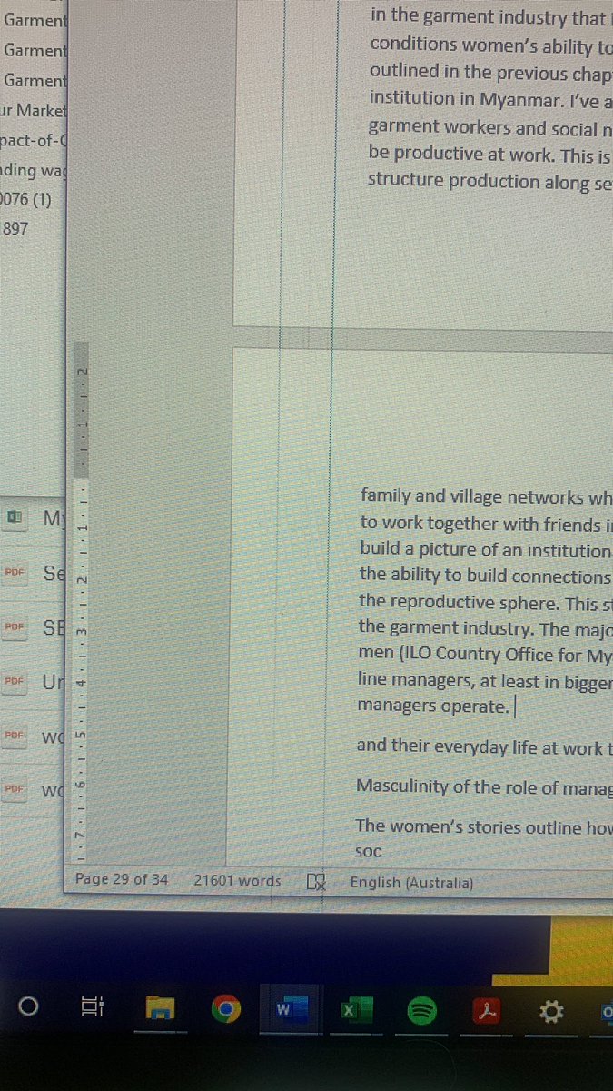 The forever writing PhD thesis struggle - first there are no words, which gives you anxiety. Then there are too many words, which gives you anxiety. Finish one chapter. Then it starts all over again #thesiswriting #phdlife @PhDVoice