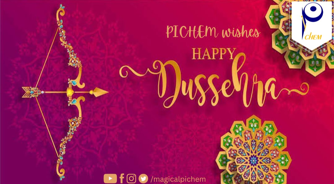 magicalpichem's tweet photo. Pichem wishes a very happy Dussehra ✨
@PMOIndia

#dussehra #pichem #stainrepellent #startup #narendramodi #yogi #nanosolution #xcoat #everpristine https://t.co/MQYCPieSxU