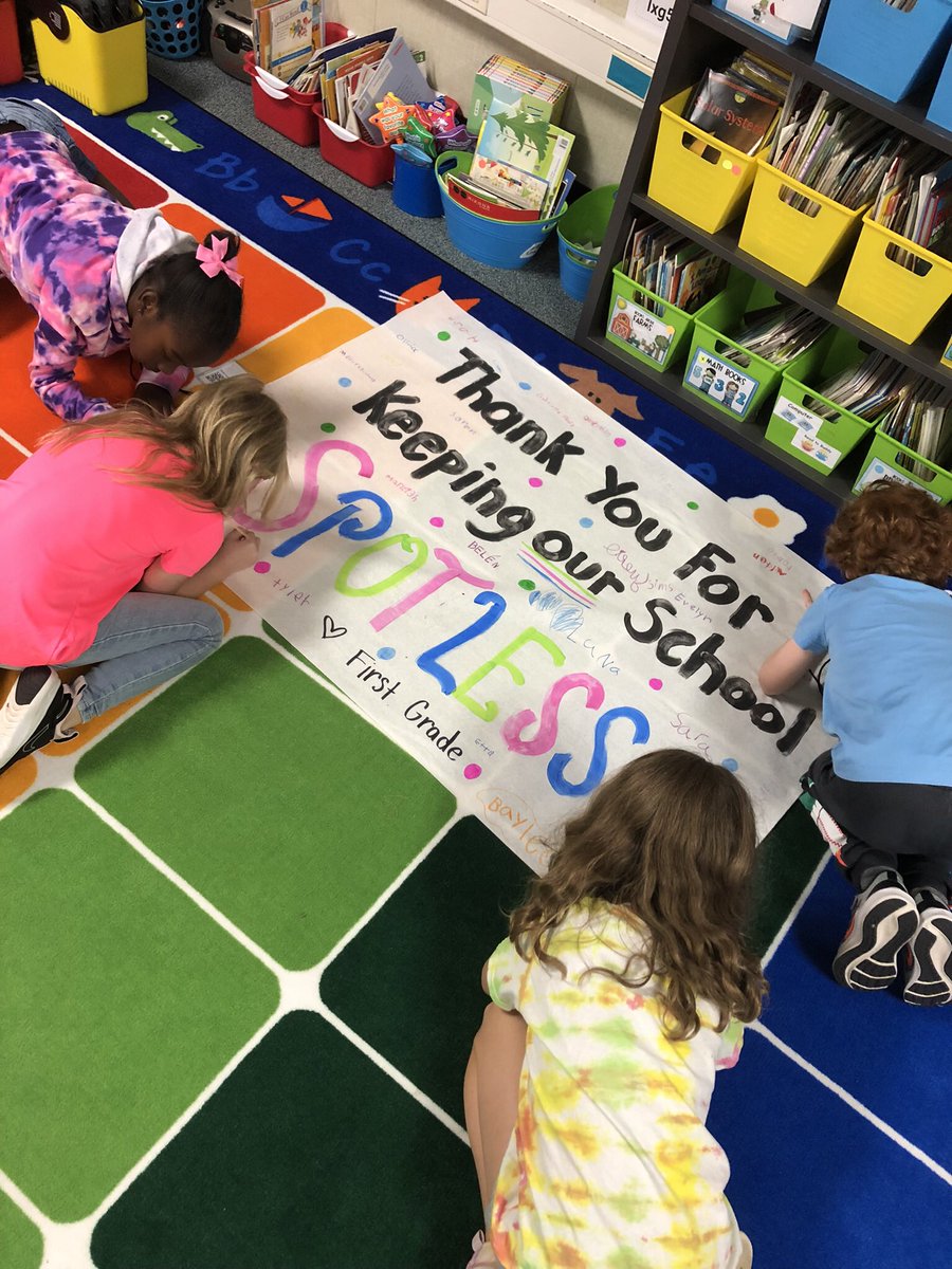 CohnMrs's tweet photo. We love our custodians! #ShareYourSpark #SMErocks thanks Ms. Brinko for creating our banner of appreciation! https://t.co/yHWH6Mx5q9