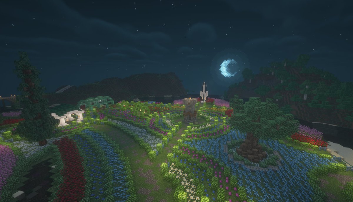 OasisHomeMC's tweet photo. Minecraft #buildtober Day 4 - ✨Viola Gardens✨ https://t.co/D3etiOotGW