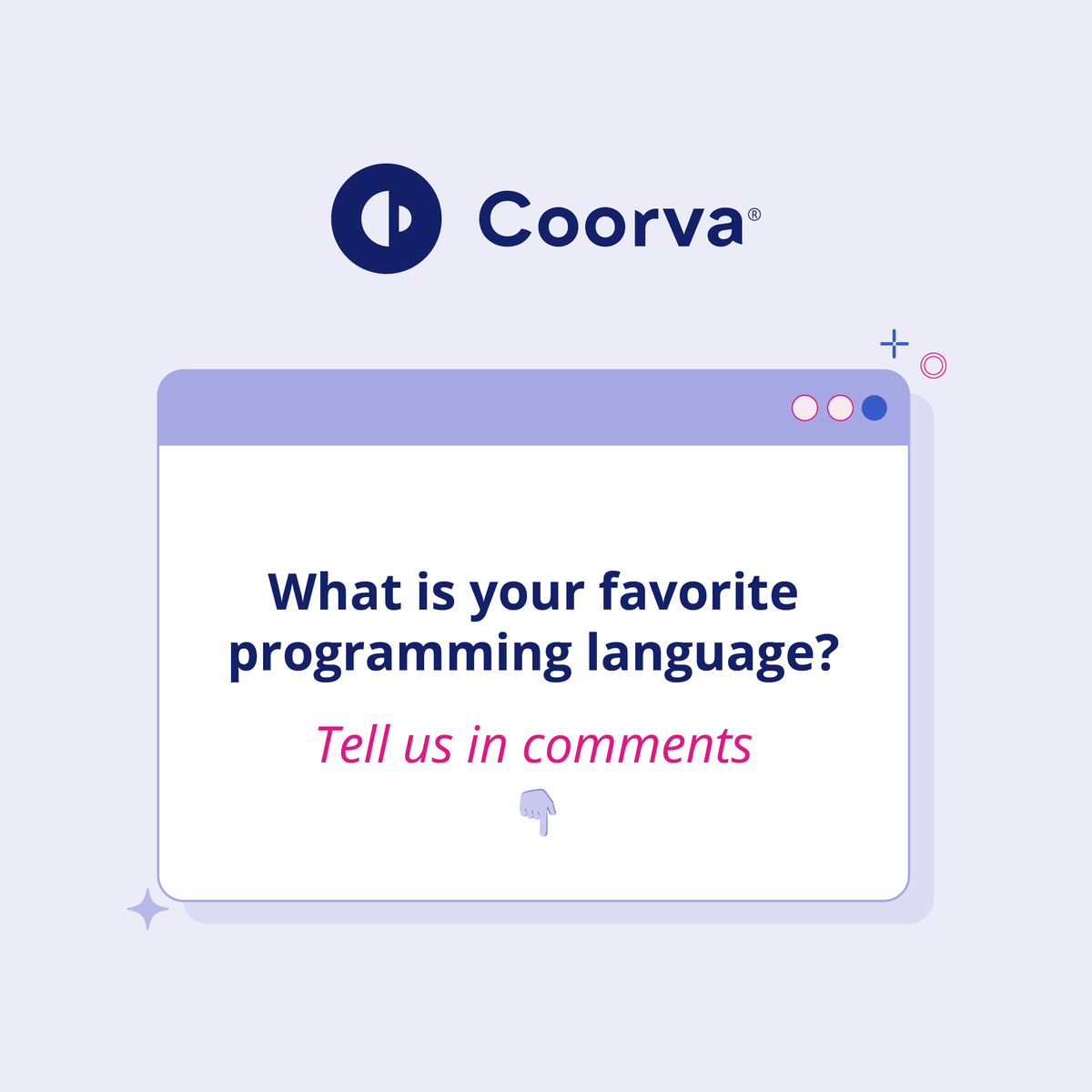 coorva_llc's tweet photo. Everyone has a favorite, tell us yours! 👀

#Appdevelopment #coding #DEVCommunity #technology #javascript #JS #webdevelopment #python #react #rubyonrails #reactnode #pythondeveloper #rubyonrailsdeveloper #reactdeveloper https://t.co/A52RxiIRPZ
