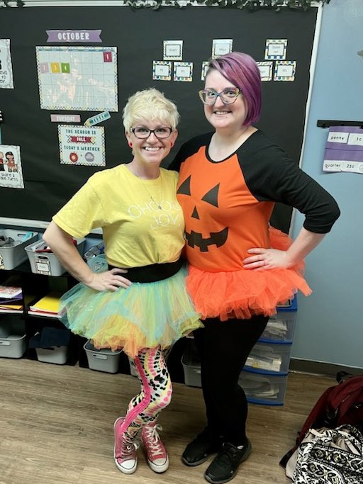 Spirit Week Day 2! Neon day… My coworkers are wondering how many tutus I have 😂 #SpiritWeek #SpecialEducation #SchoolPsych