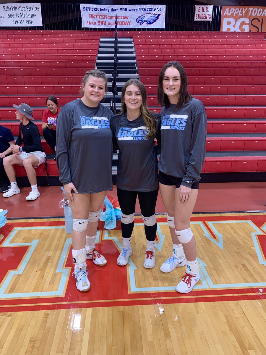 EastwoodEagleVB's tweet photo. The trouble with time is it won’t slow down. WE LOVE YOU SENIORS! Senior Night 2022❤️🦅🏐 #EHSVBFam #AlwaysAnEagleVolleyballPlayer https://t.co/RDacuNQgmG