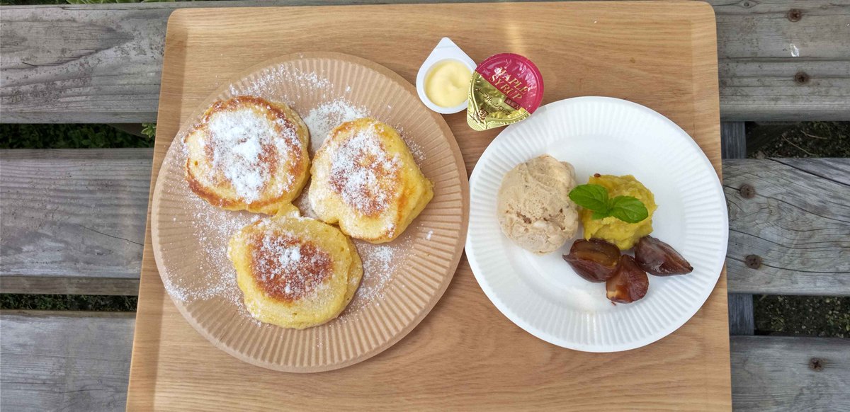 CIchijiku's tweet photo. 備中高松、高松城址東隣のカフェスイーツいちぢく
人気のパ��ケーキ　秋バージョン　
パンケーキスイートポテト・マロン＆渋皮栗アイスクリーム添え　　1000円（税込）
きっとご満足頂けます
プラス300円でセットドリンク https://t.co/JDeP3Aj0at